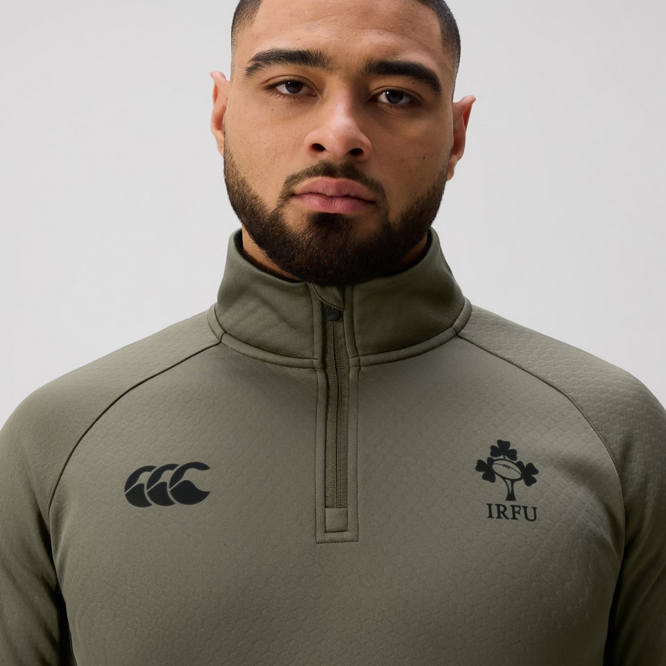 Mens Ireland 1/4 Zip Training Top Green/Black