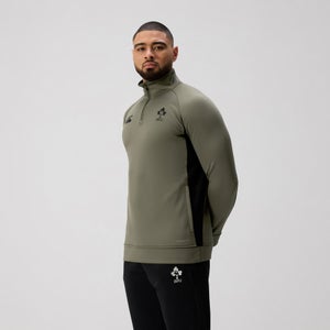 Mens Ireland 1/4 Zip Training Top Green/Black