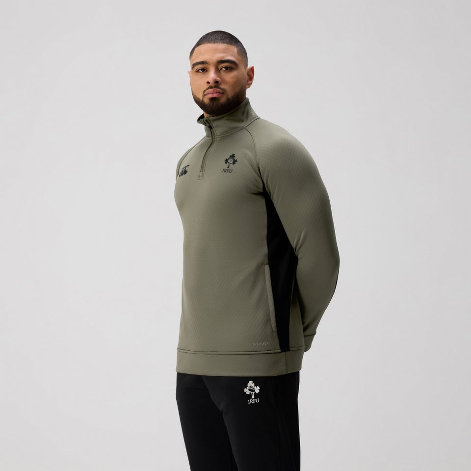 Mens Ireland 1/4 Zip Training Top Green/Black