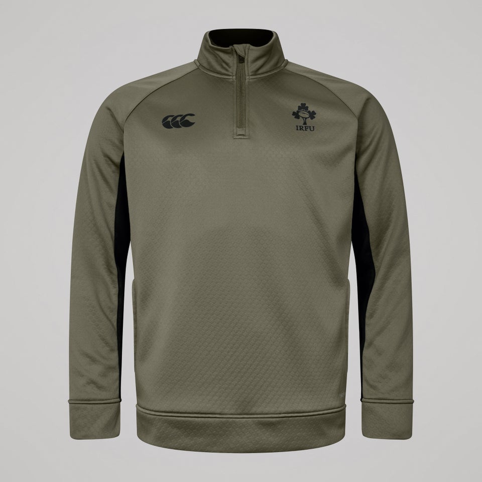 Mens Ireland 1/4 Zip Training Top Green/Black
