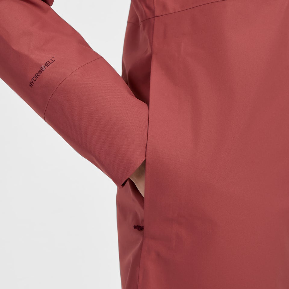 Omeara lange wasserdichte Jacke für Damen - Rot
