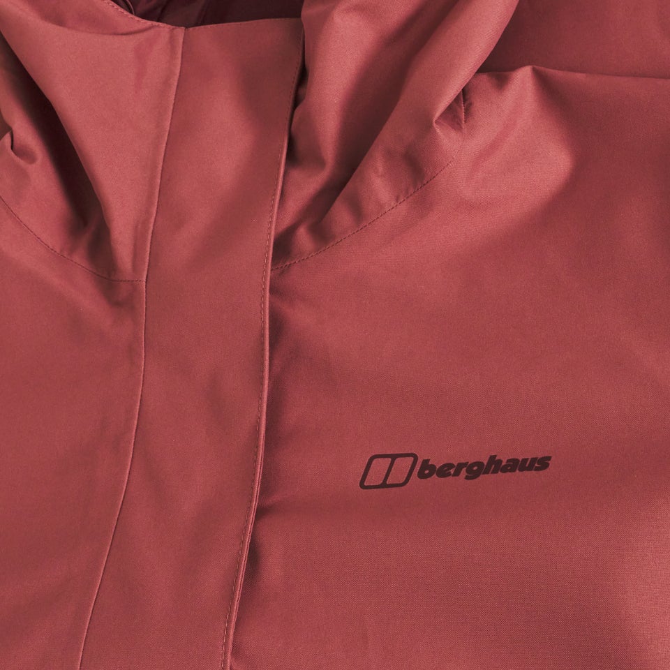 Omeara lange wasserdichte Jacke für Damen - Rot