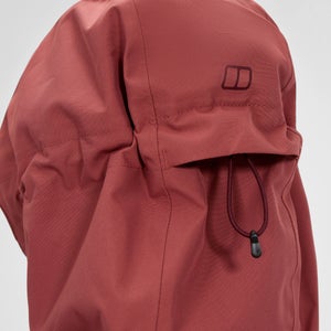 Omeara lange wasserdichte Jacke für Damen - Rot