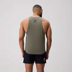 Mens Ireland Poly Training Singlet Green