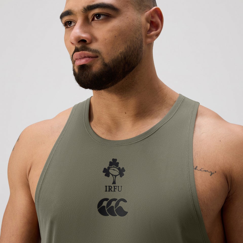 Mens Ireland Poly Training Singlet Green