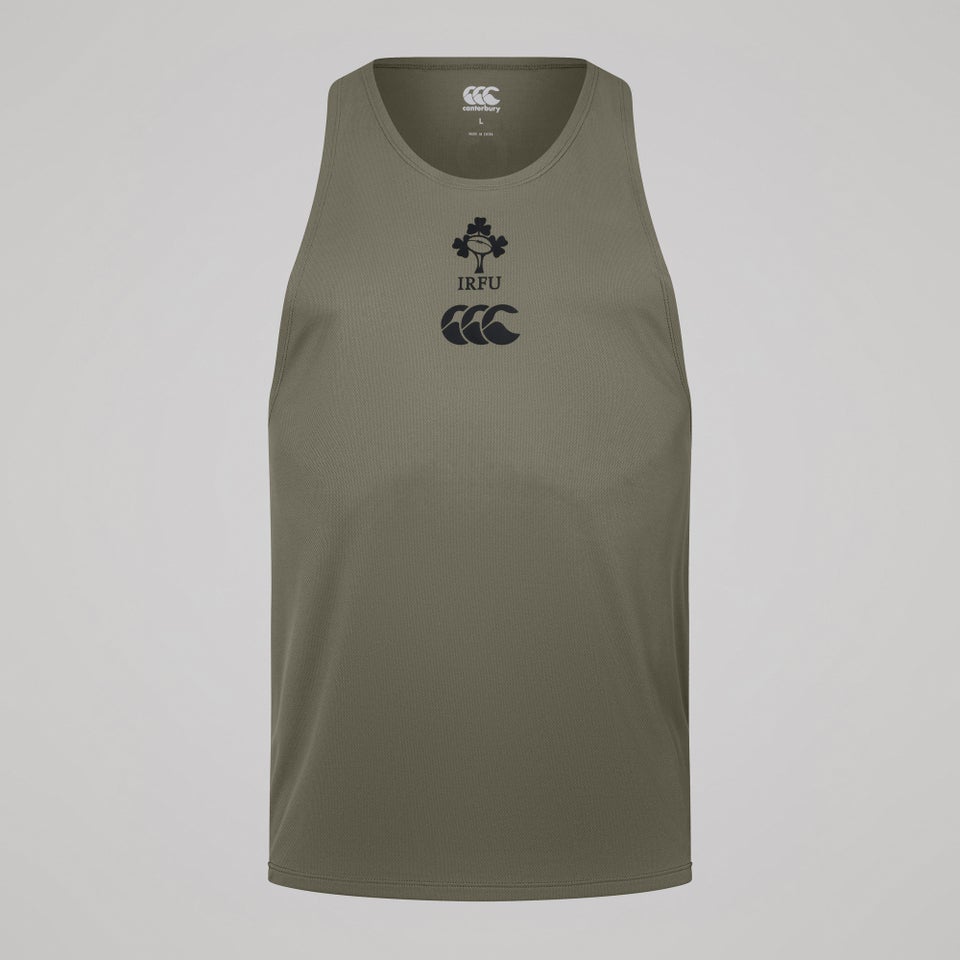 Mens Ireland Poly Training Singlet Green