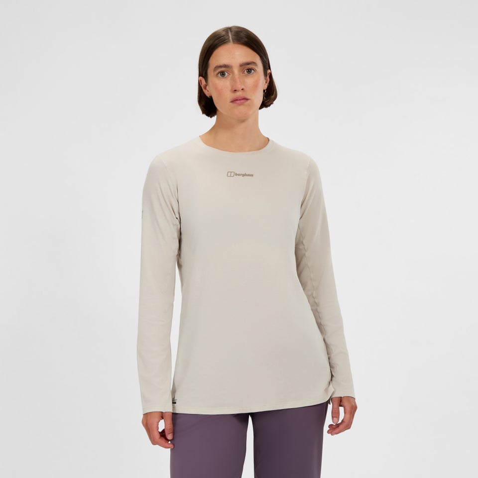 Women's Delta Long Sleeve Tech Tee - Grey
