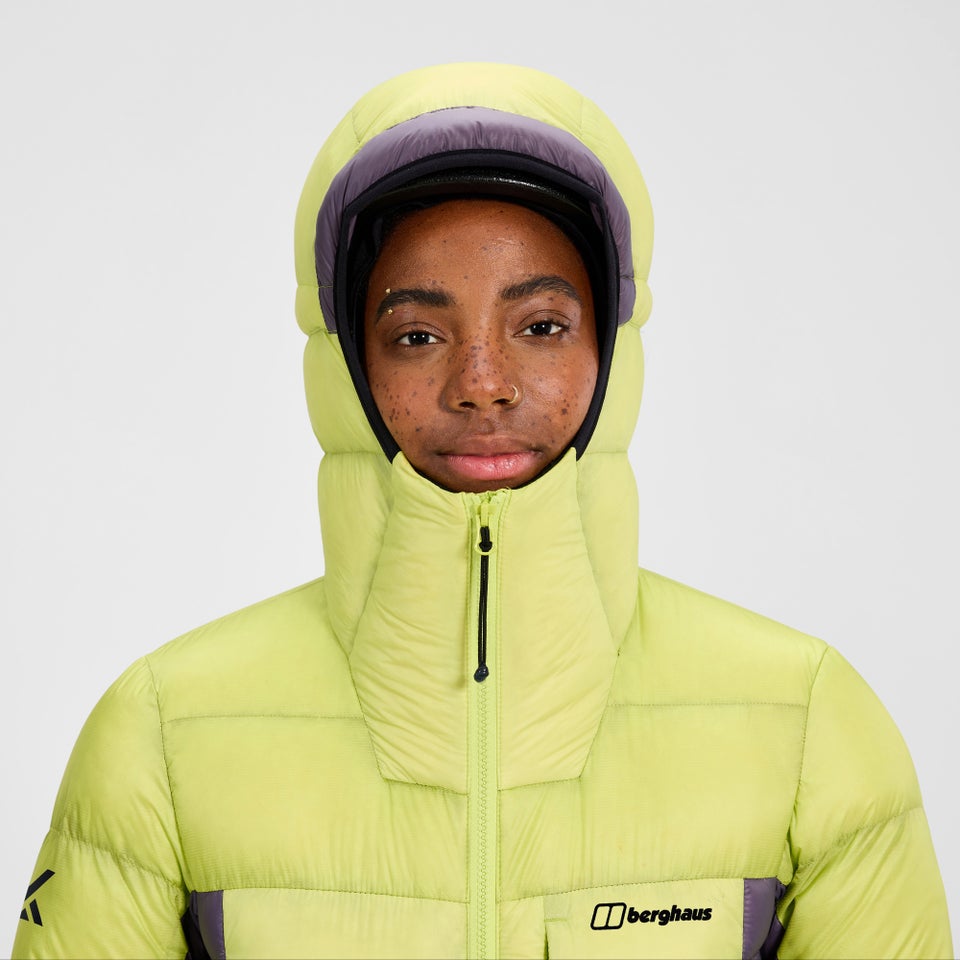 Women's MTN Arete Ultra Down Hoody - Yellow/Purple