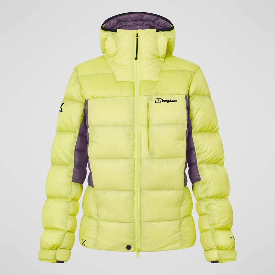 Women's MTN Arete Ultra Down Hoody - Yellow/Purple