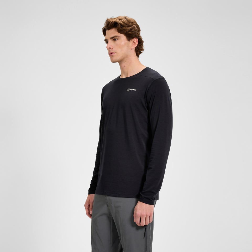 Men's Delta Long Sleeve Tech Tee - Black