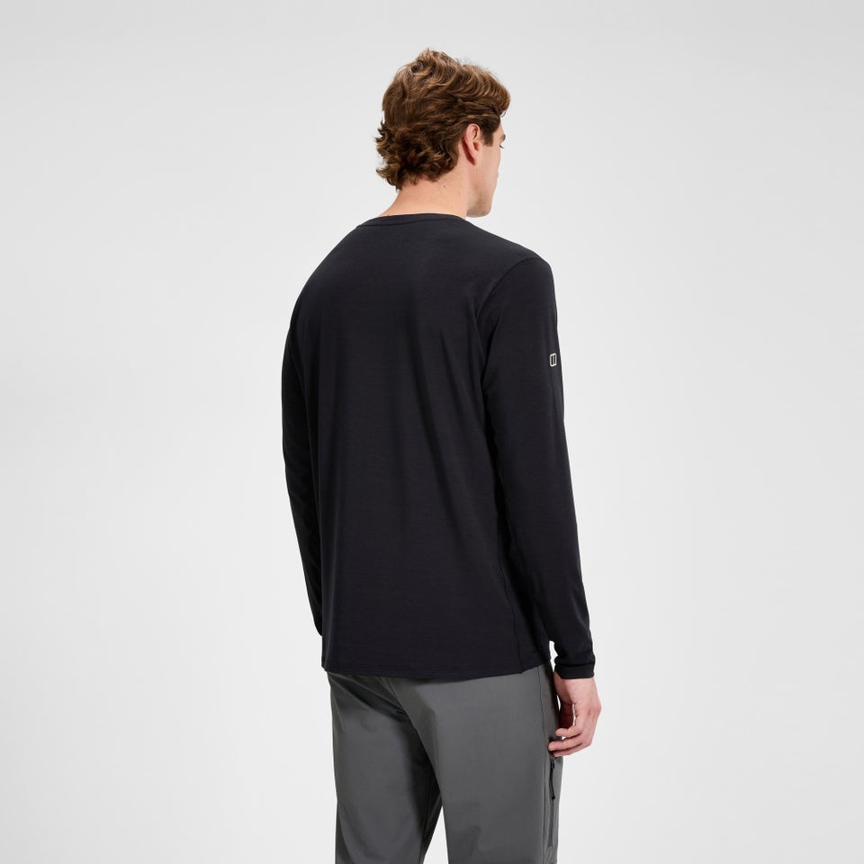 Men's Delta Long Sleeve Tech Tee - Black