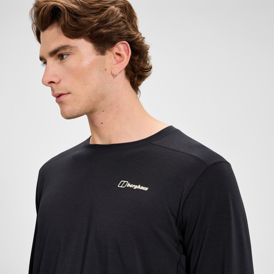 Men's Delta Long Sleeve Tech Tee - Black