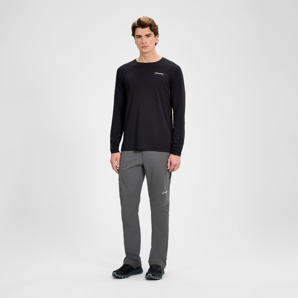 Men's Delta Long Sleeve Tech Tee - Black