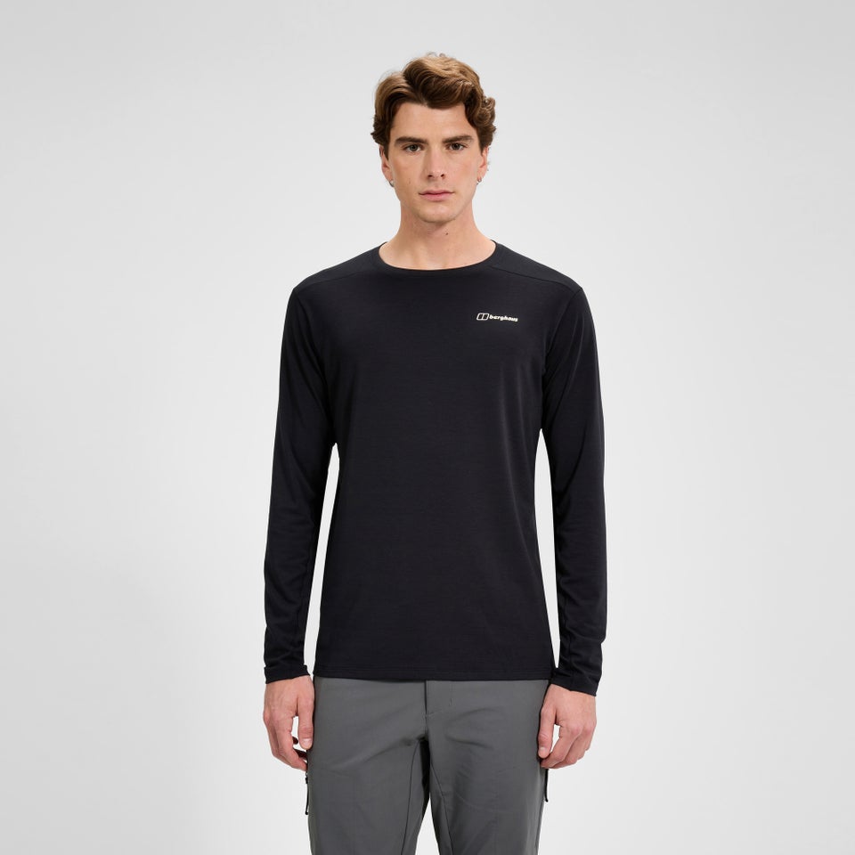 Men's Delta Long Sleeve Tech Tee - Black