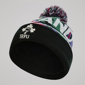 Adult Unisex Ireland Bobble Hat Black/Green