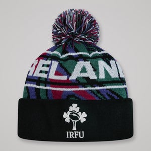 Adult Unisex Ireland Bobble Hat Black/Green