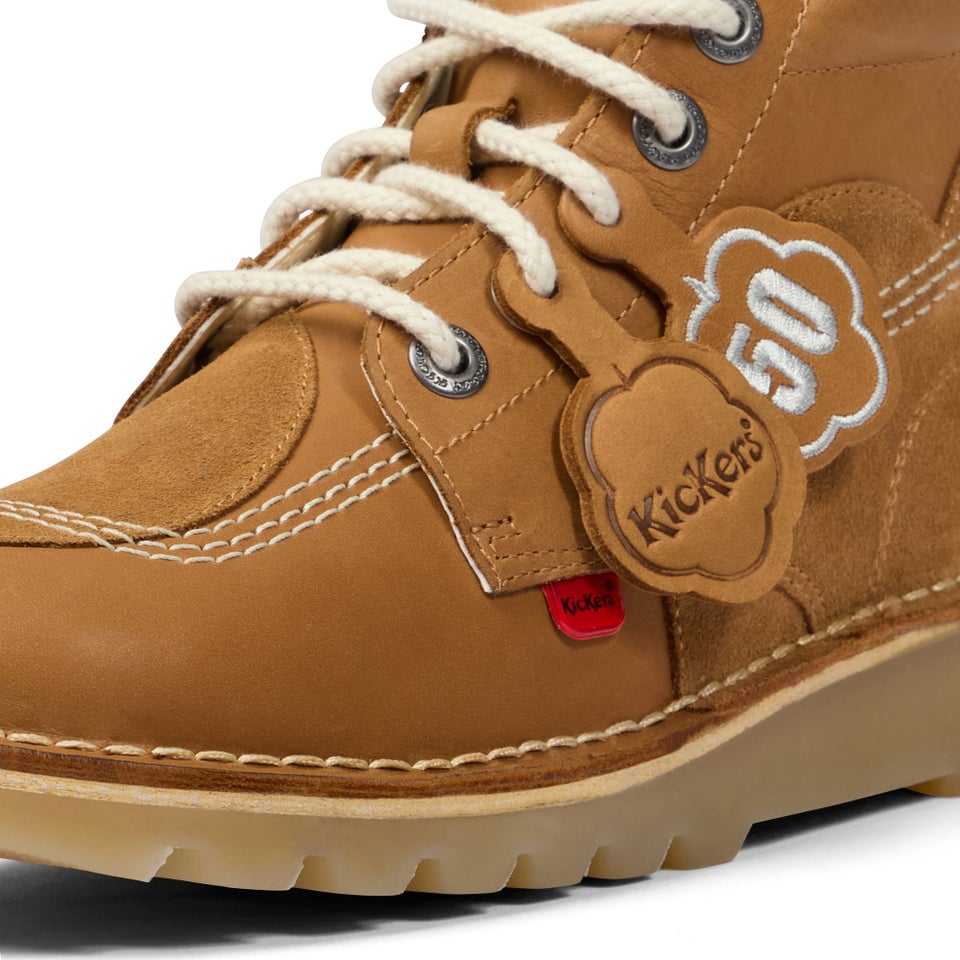 Adult Unisex Kick Hi Stitch Boots Tan