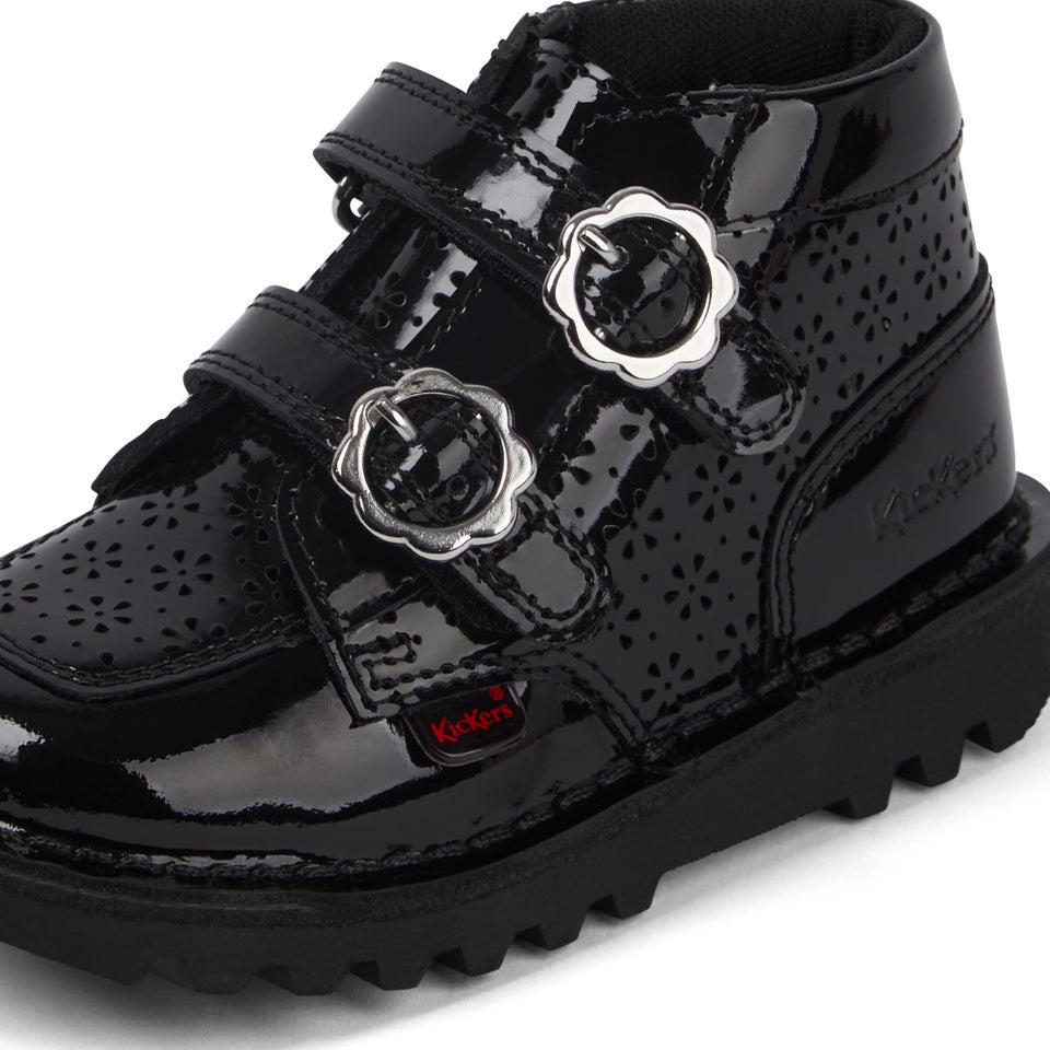 Infant Girls Kick Hi Meadow Patent Leather Boots Black