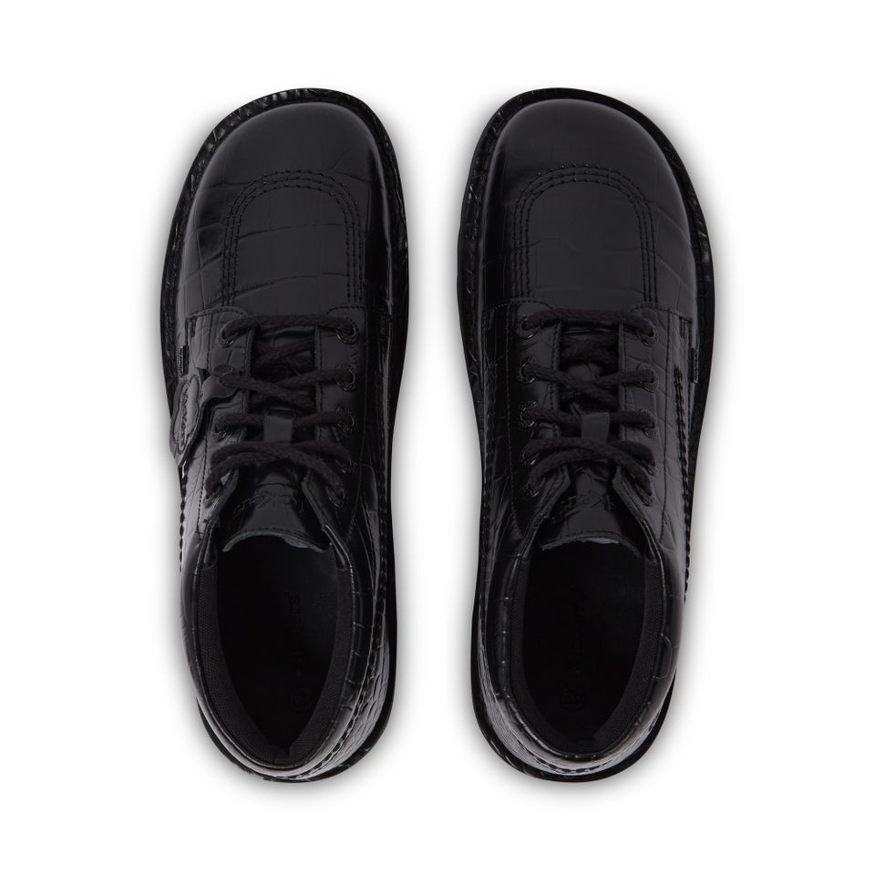 Adult Unisex Kick Hi Croc Leather Boots Black