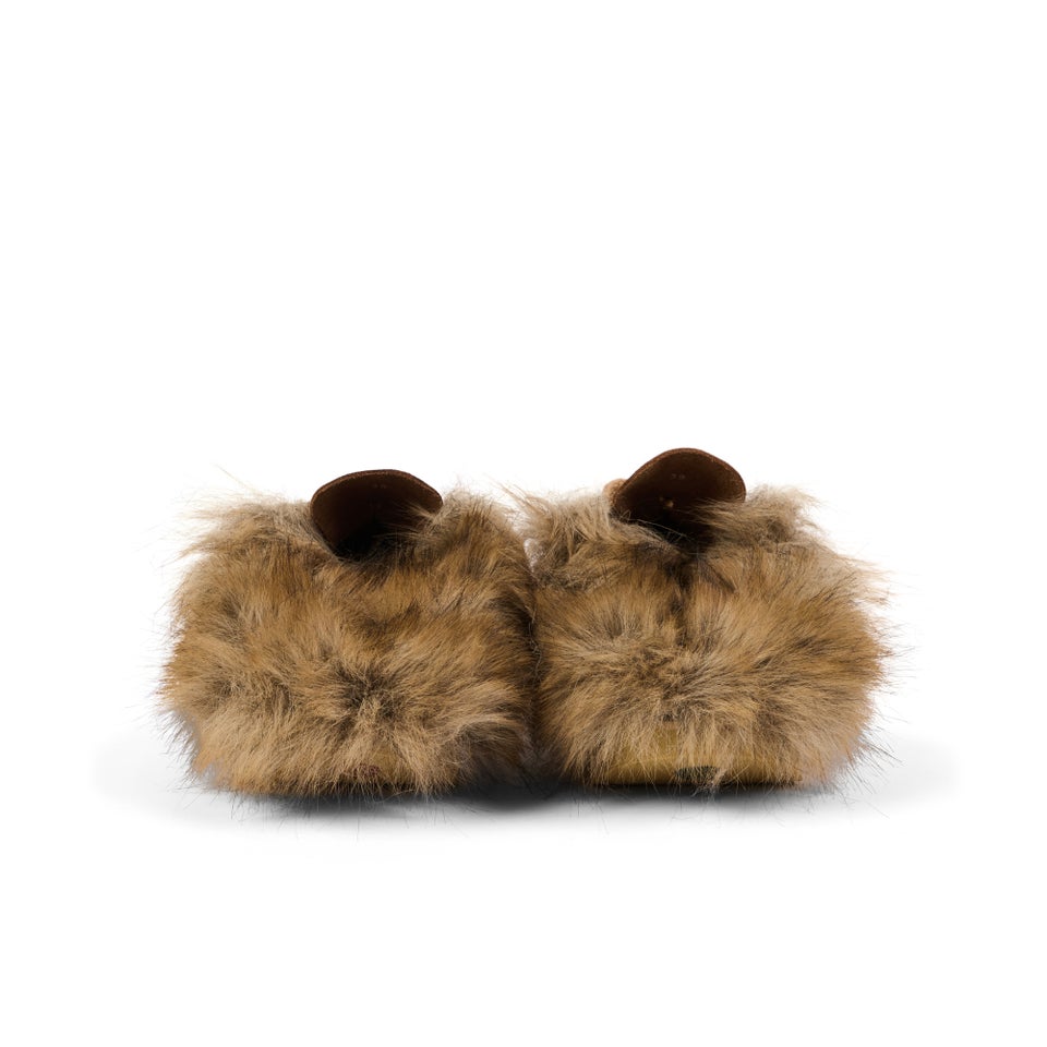 Adult Unisex Kick Mule Fur Mains Tan