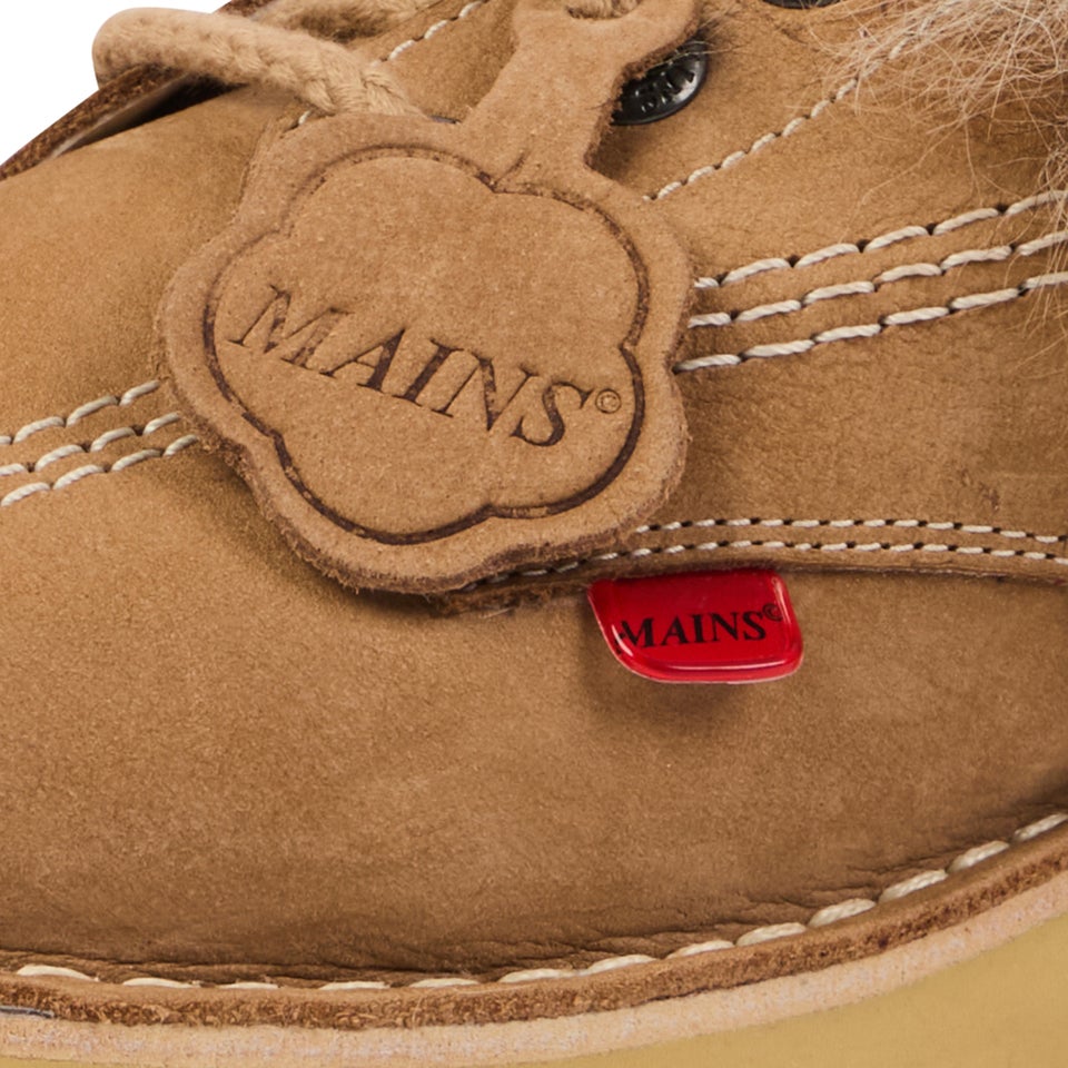 Adult Unisex Kick Mule Fur Mains Tan