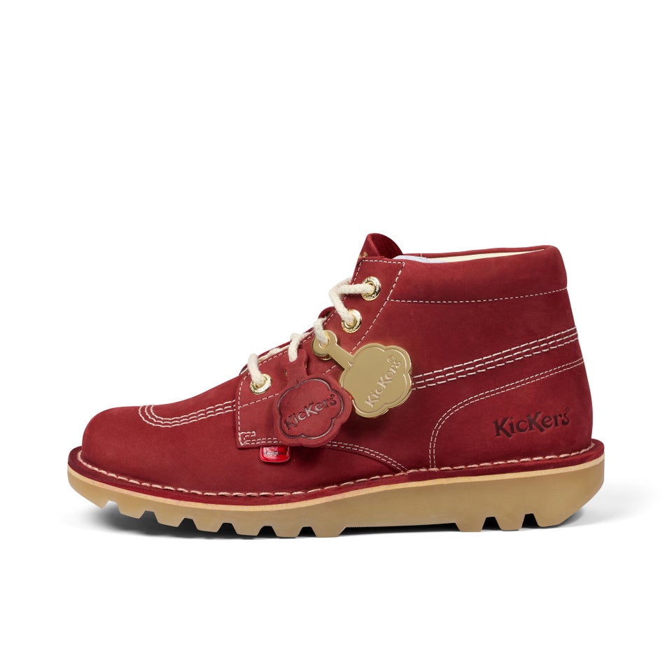 Adult Unisex Kick Hi Goldie Boots Red
