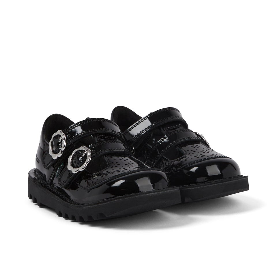 Infant Girls Kick T-Bar Meadow Patent Leather Black