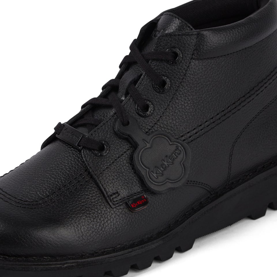 Adult Mens Kick Hi Tab Leather Boots Black