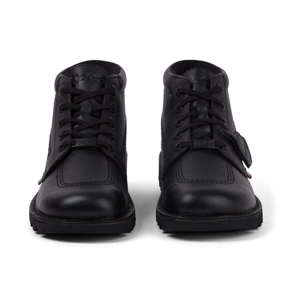 Adult Mens Kick Hi Tab Leather Boots Black
