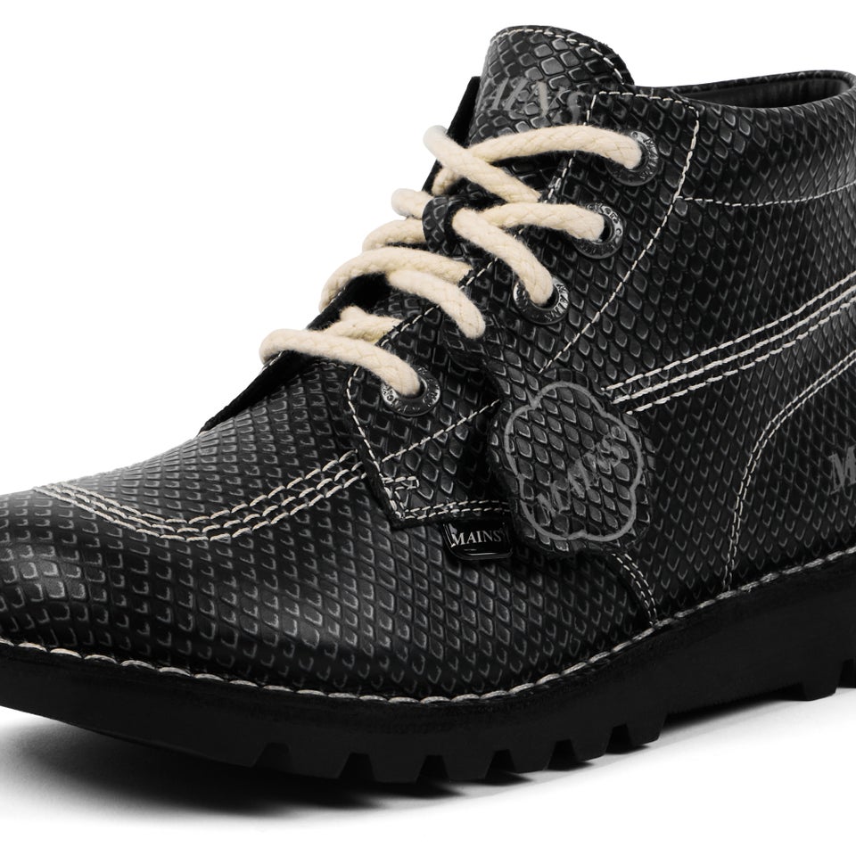 Adult Unisex Kick Hi Grain Leather Mains Grey