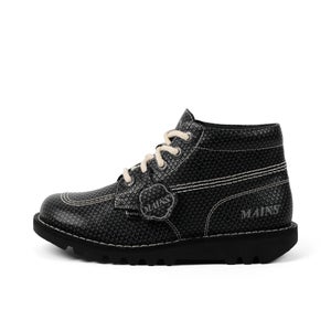 Adult Unisex Kick Hi Grain Leather Mains Grey