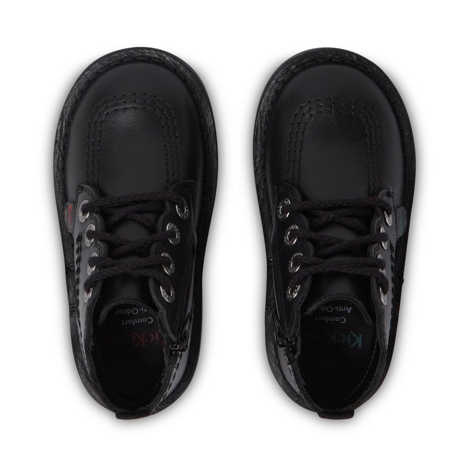 Infant Girls Adlar Hi Scallop Leather Boots Black