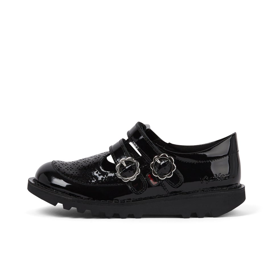 Junior Girls Kick T-Bar Meadow Patent Leather Black