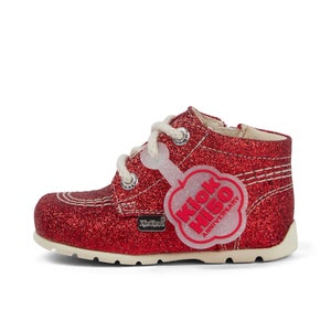 Baby Unisex Kick Hi Glitter Boots Red