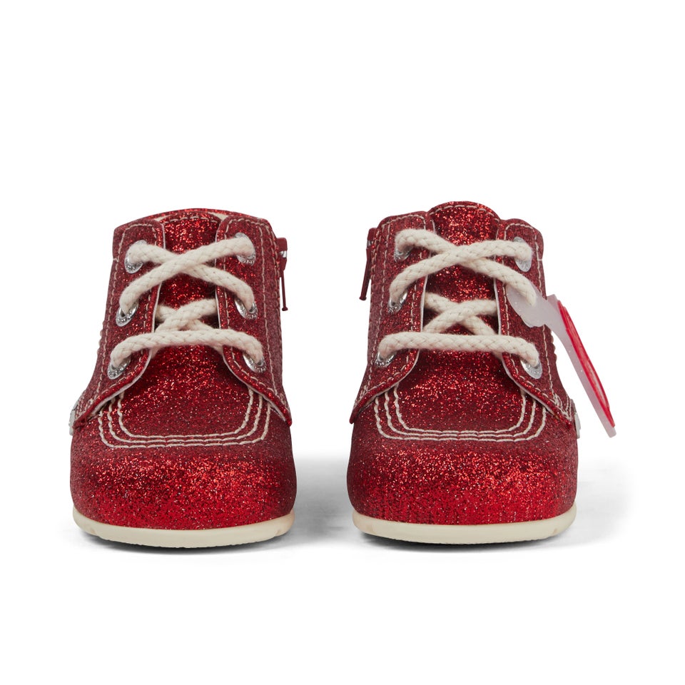 Baby Unisex Kick Hi Glitter Boots Red