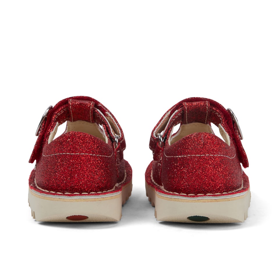 Infant Unisex Kick T-Bar Glitter Shoes Red