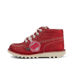 Junior Unisex Kick Hi Glitter Shoes Red