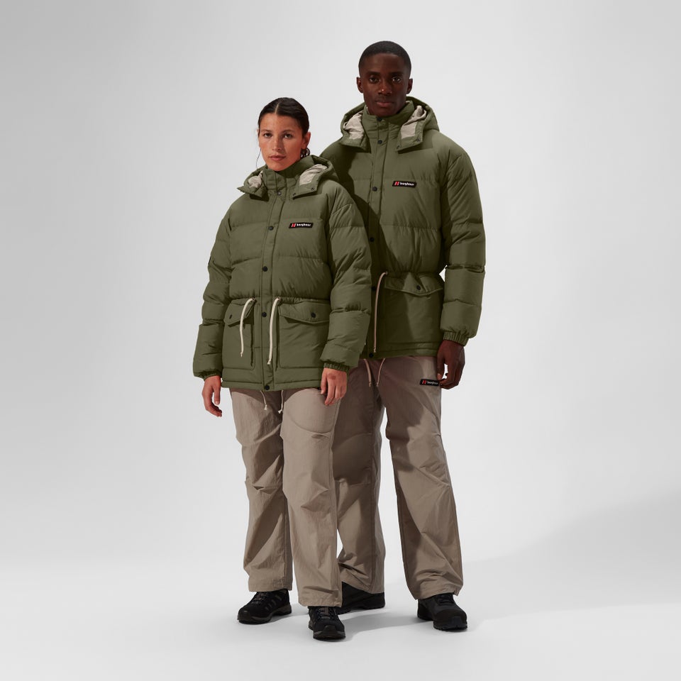 Unisex Lumley Down Jacket - Green/Grey