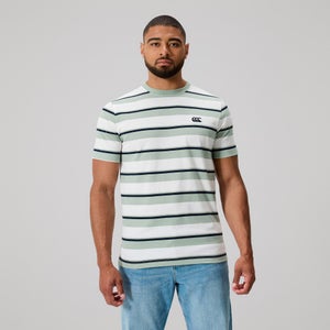 MENS FUNDAMENTALS STRIPE T-SHIRT GREEN - XS