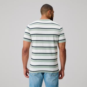 MENS FUNDAMENTALS STRIPE T-SHIRT GREEN