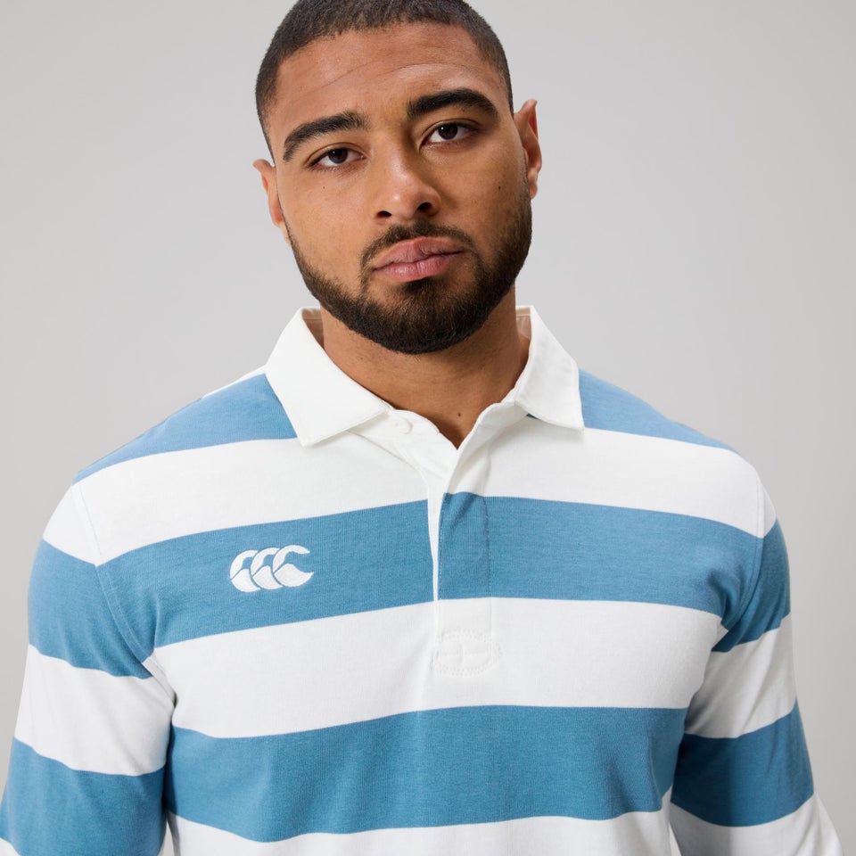 MENS FUNDAMENTALS STRIPE RUGBY BLUE
