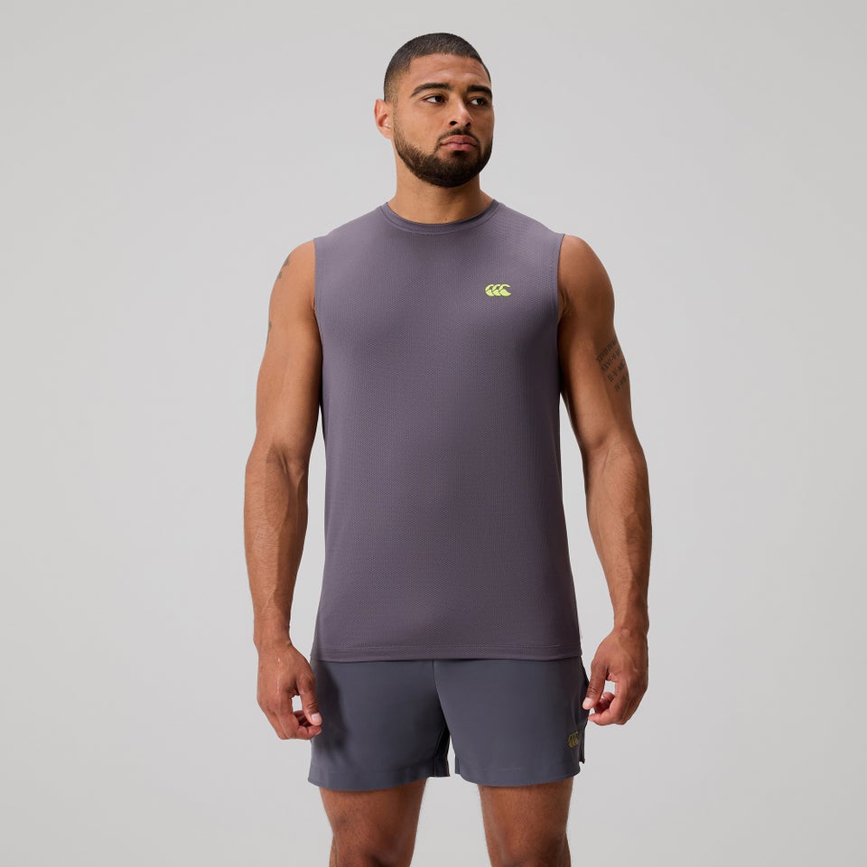 MENS TEMPO+ TRAINING TANK BLACKENED PEARL