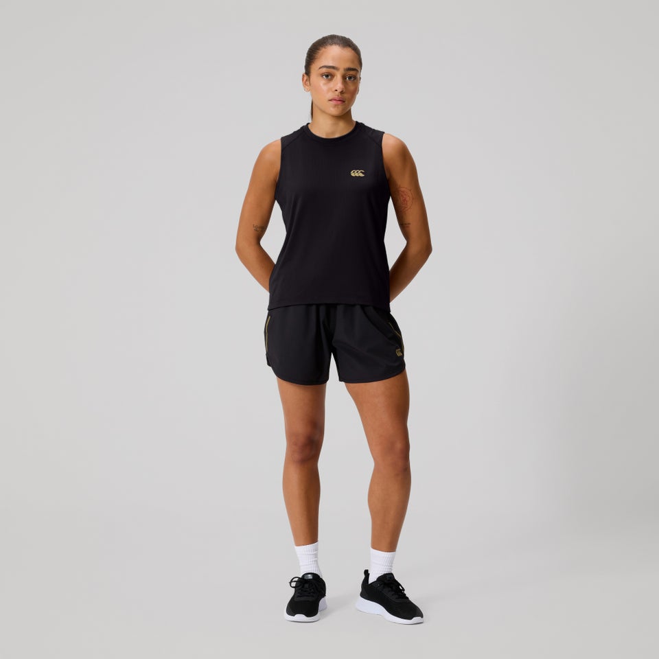 WOMENS TEMPO+ TRAINING TANK BLACKENED PEARL