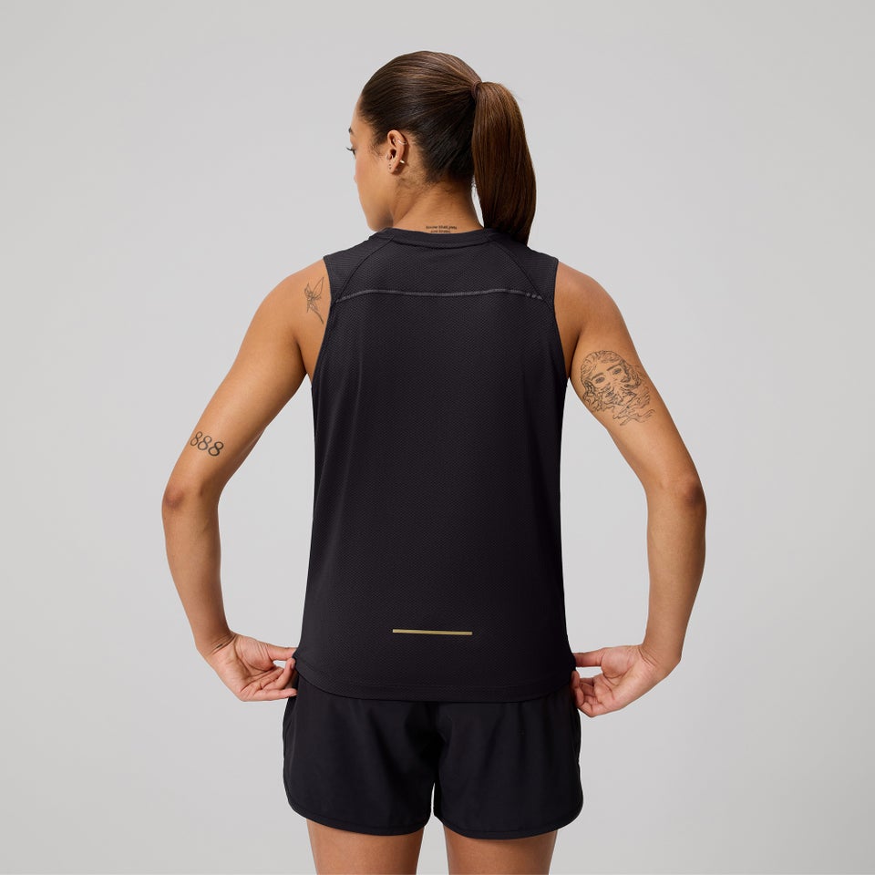 WOMENS TEMPO+ TRAINING TANK BLACKENED PEARL