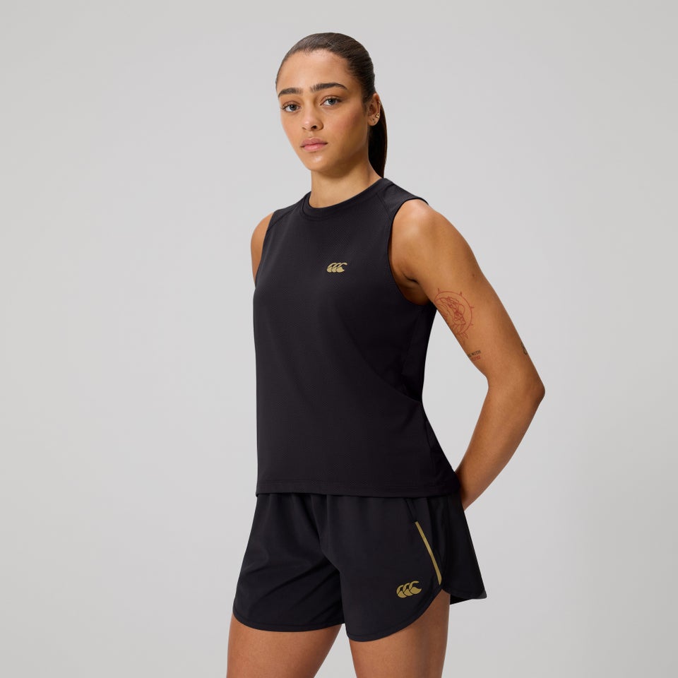 WOMENS TEMPO+ TRAINING TANK BLACKENED PEARL