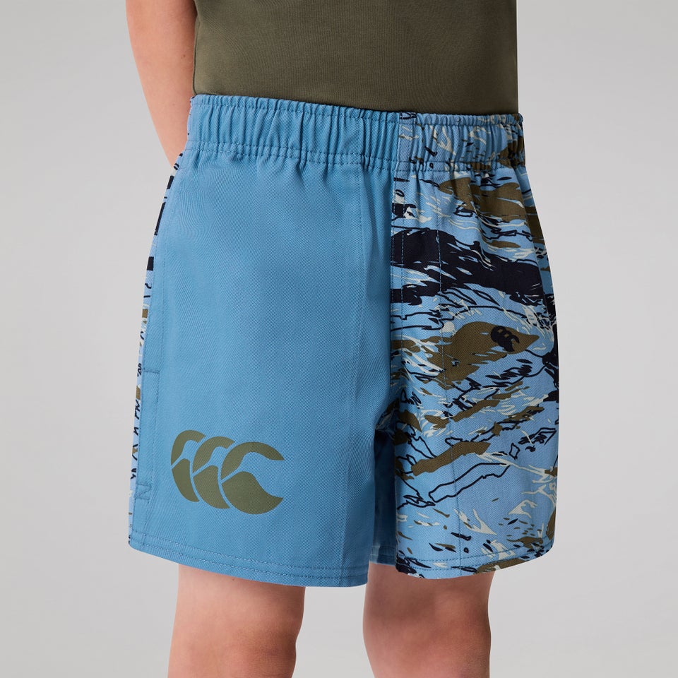 KIDS FORCE HARLEQUIN DRILL SHORT BLUE