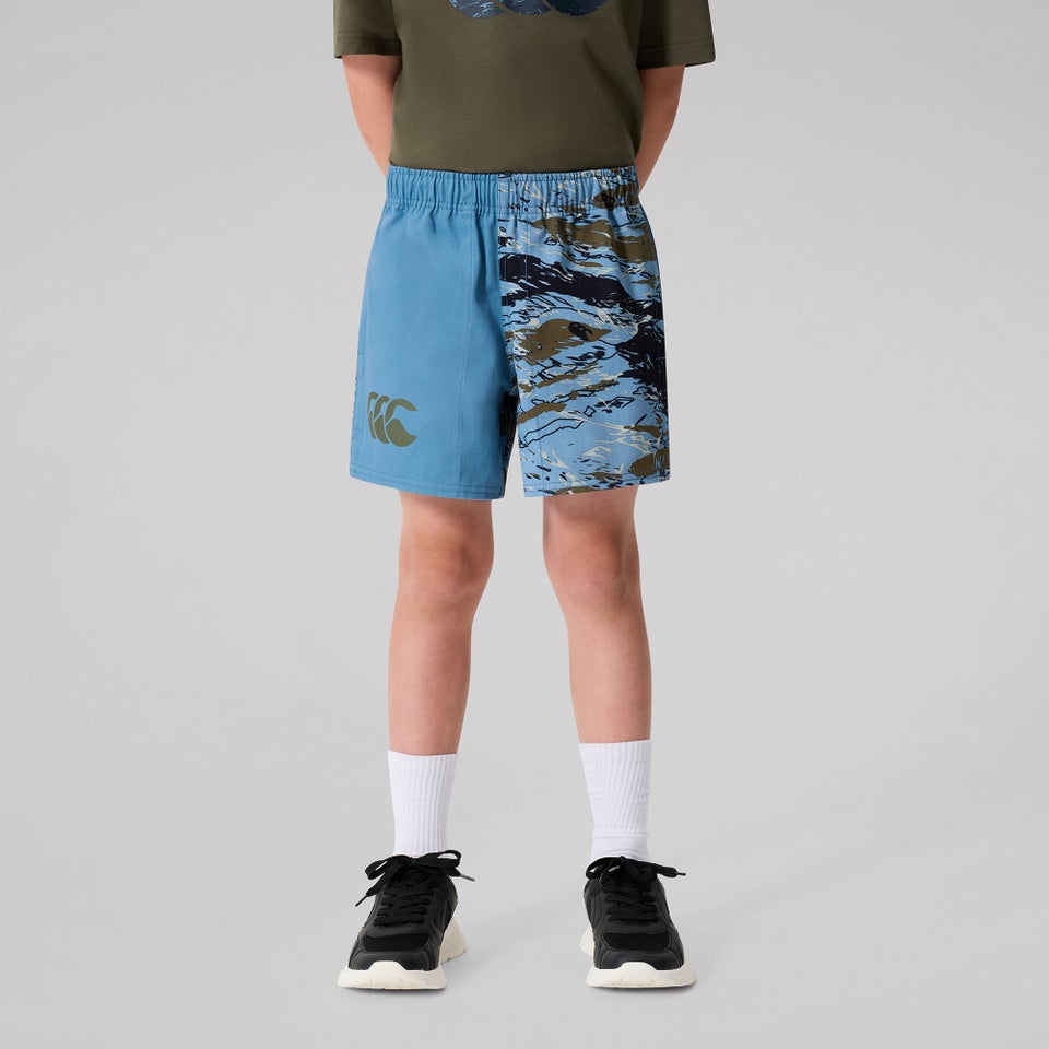KIDS FORCE HARLEQUIN DRILL SHORT BLUE