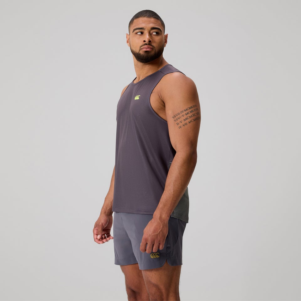 MENS TEMPO+ SINGLET BLACKENED PEARL