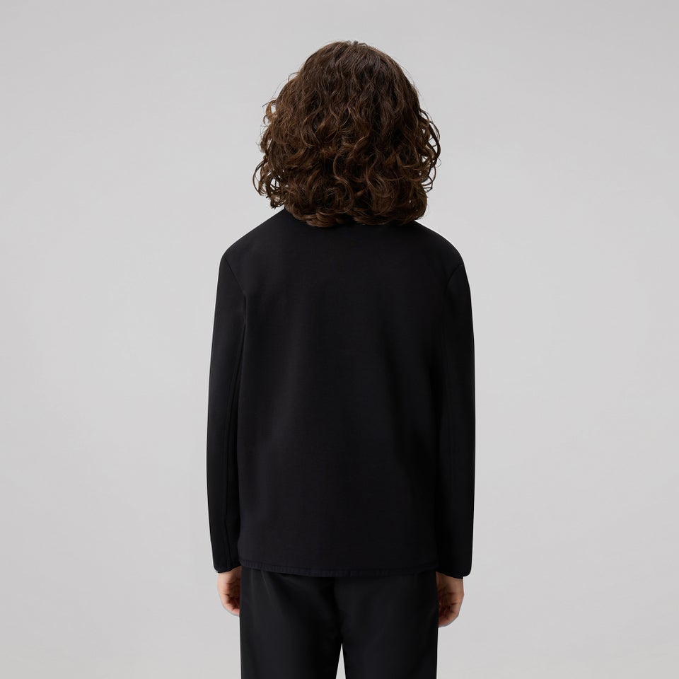 KIDS TEMPO+ QUARTER-ZIP SWEATER BLACK