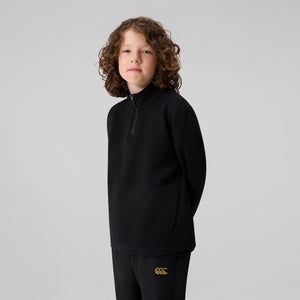 KIDS TEMPO+ QUARTER-ZIP SWEATER BLACK